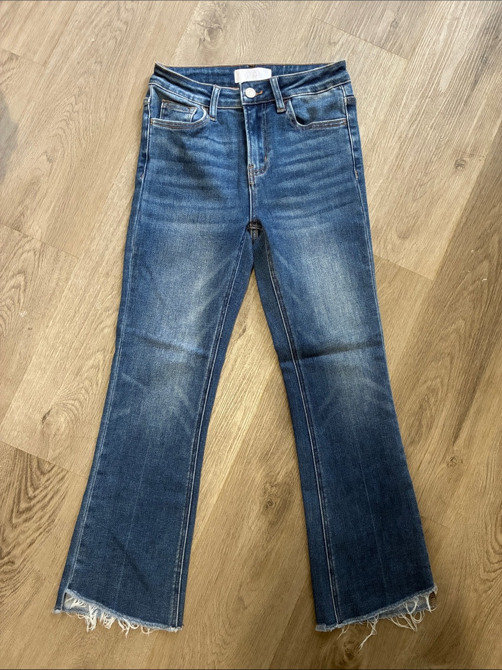 Vervet Classic High Rise Step Hem Kick Flare Jeans | NWOT